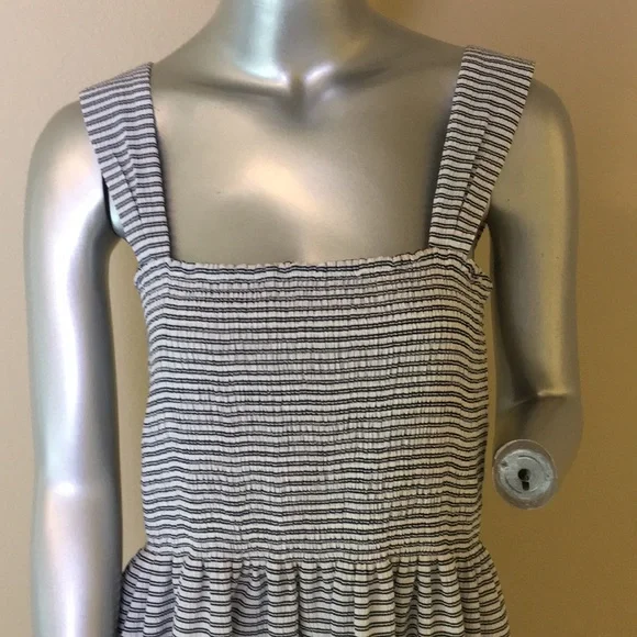 MADEWELL | Texture & Thread Smocked Dress in Stripe - Picture 6 of 16